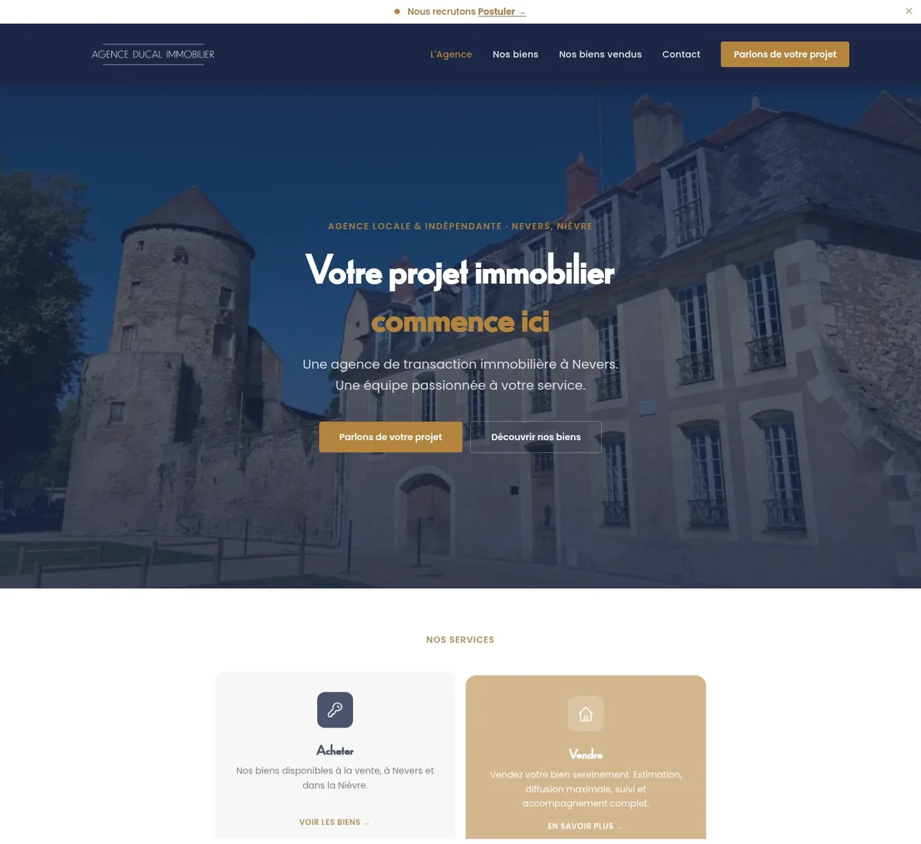 Site vitrine Ducal Immobilier