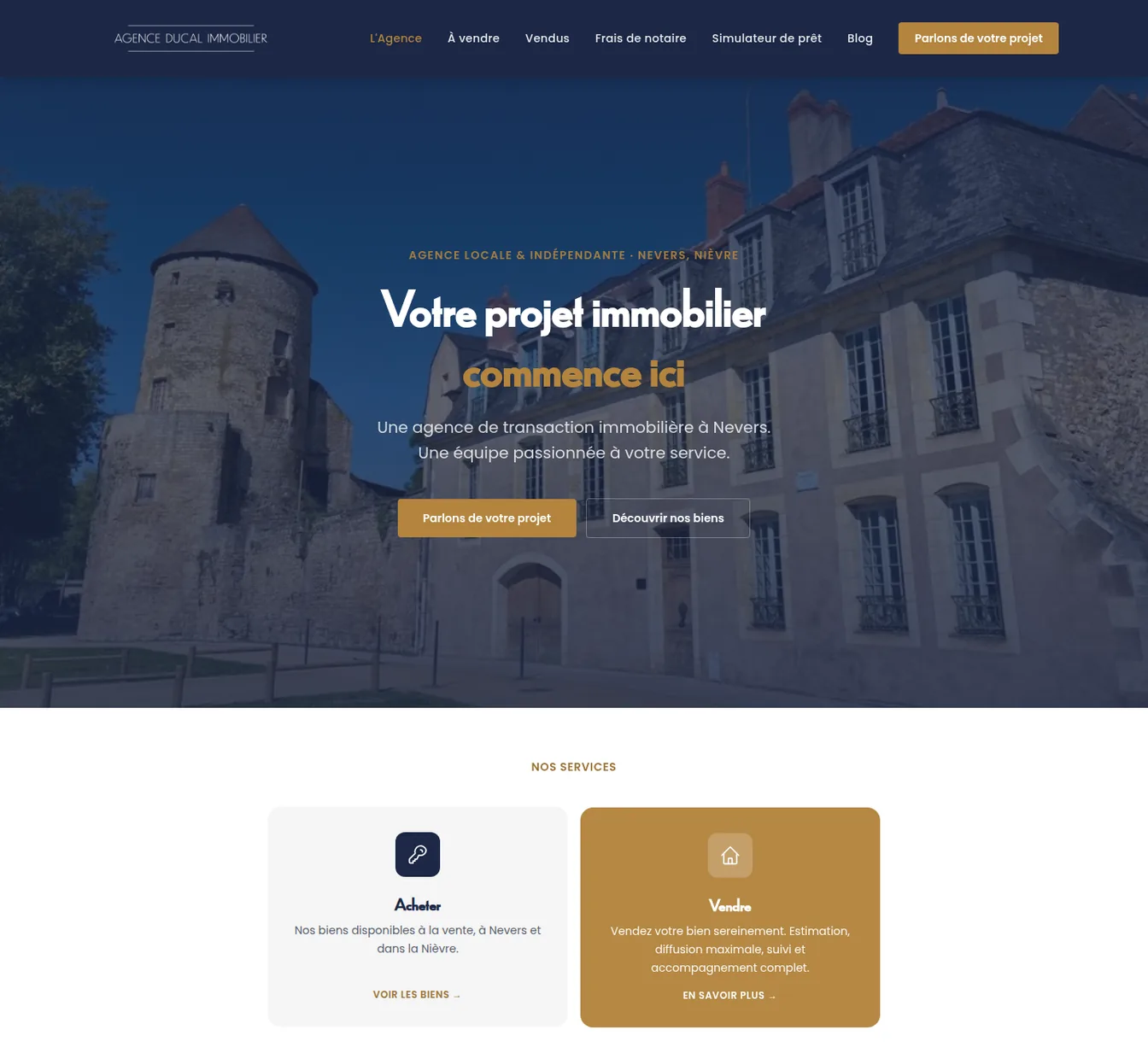 Site vitrine Ducal Immobilier
